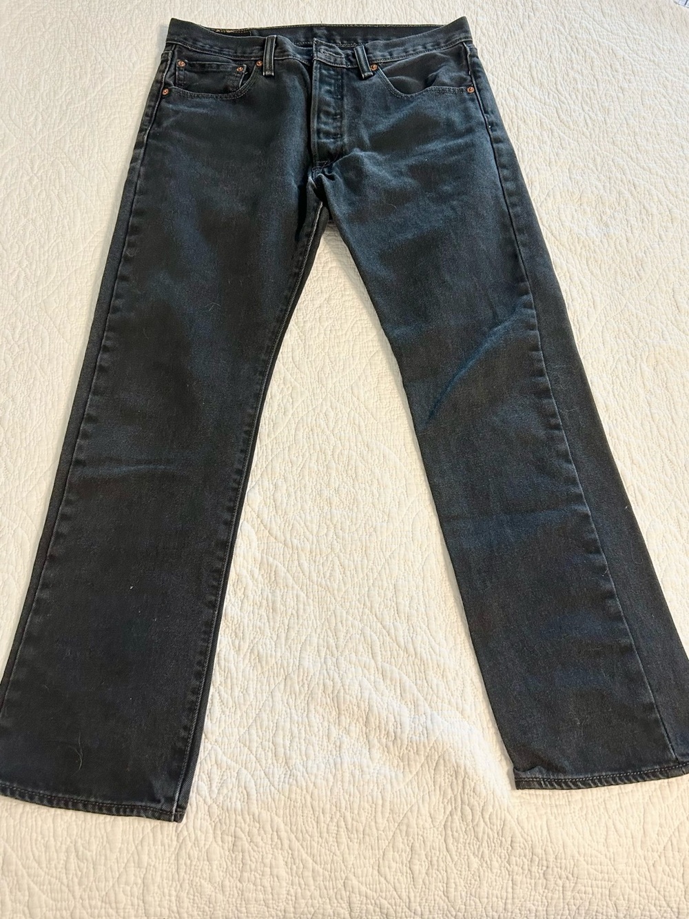 Levi’s 501 Black Straight Leg Jeans W32 L30 Button Fly